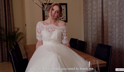 Сбежавшая невеста трахается с незнакомцем после минета