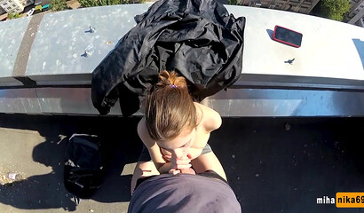 Кончи мне в трусики! - Ника хочет заняться с парнем сексом на крыше дома