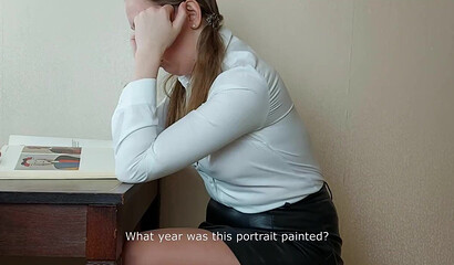 За плохую учебу студентка получает член репетитора в рот