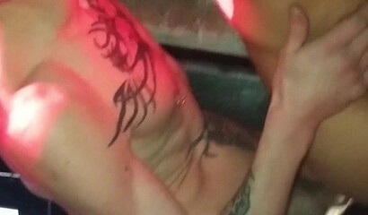 Night club gangbang made her cum. Two dicks in one pussy. DP when ass is too tight.