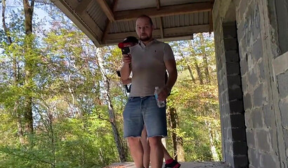 Four guys picked up a girl on the street and fucked her in an abandoned house. Part 1