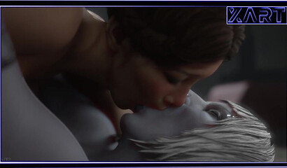 Two big dicks fuck one beautiful Asian woman with big natural breasts